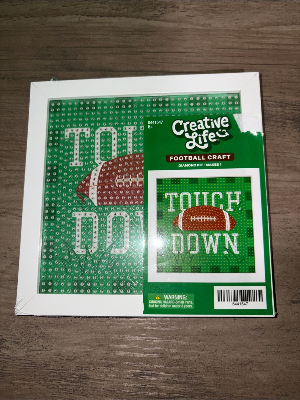 🆕💜 Creative Arts Touchdown Football Diamond Painting Art Kit 6x6 NWT